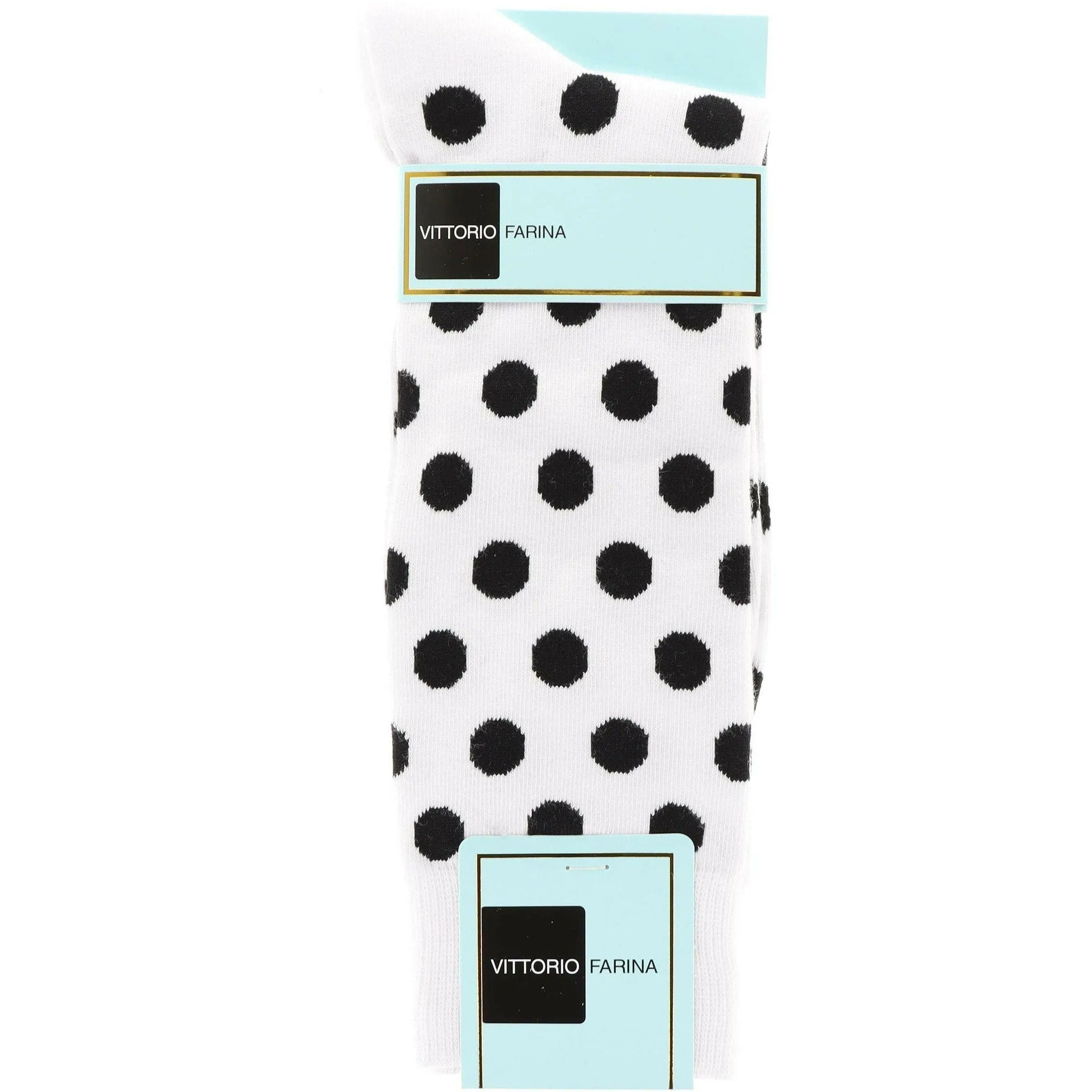 Vittorio Farina Men's Cotton Anklett Polka Dot Dress Socks