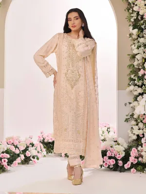 Wardah Uzair "Allure" Luxury Pret Embroidered Chiffon Suit - Serene