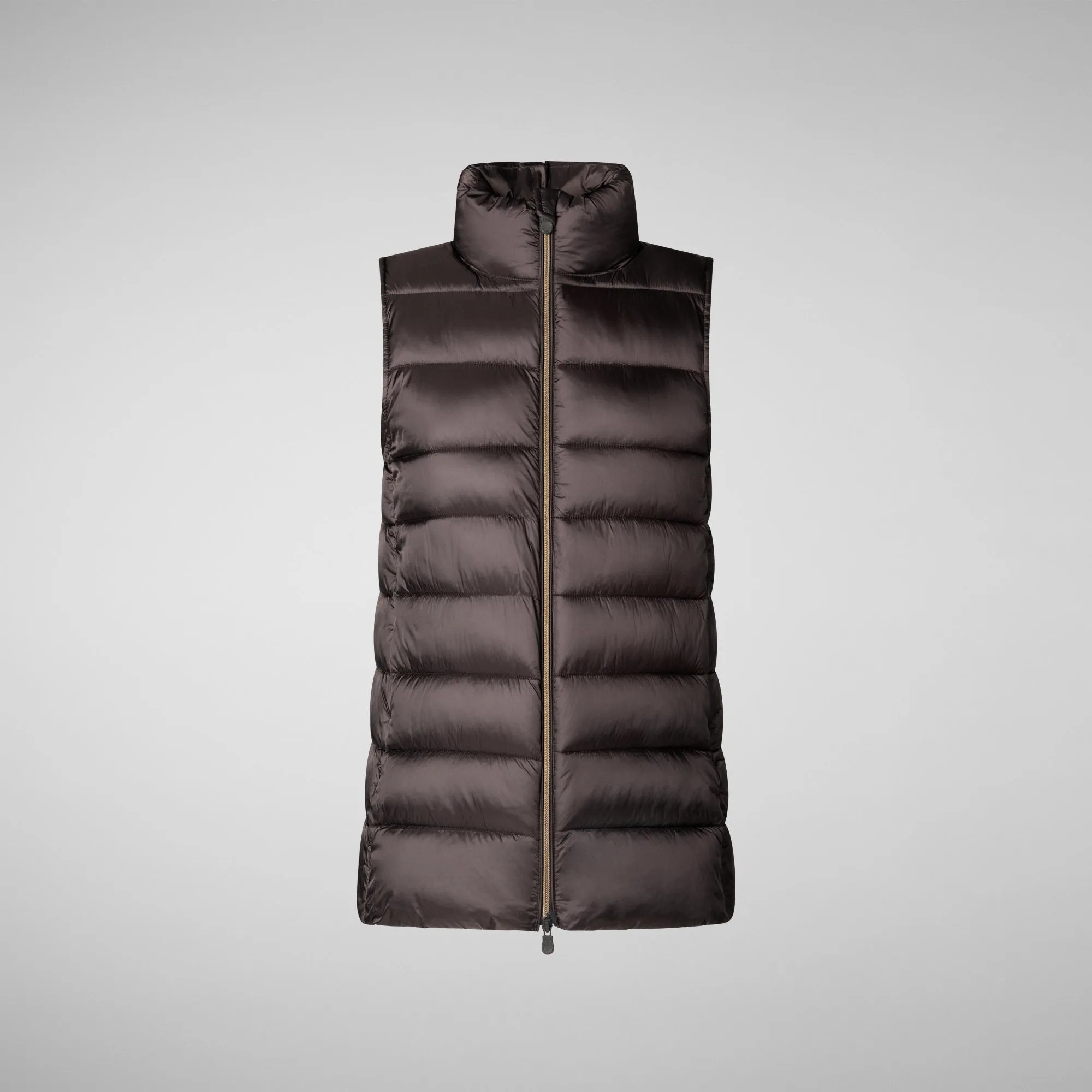 Women's quilted vest Coral in Brown Black