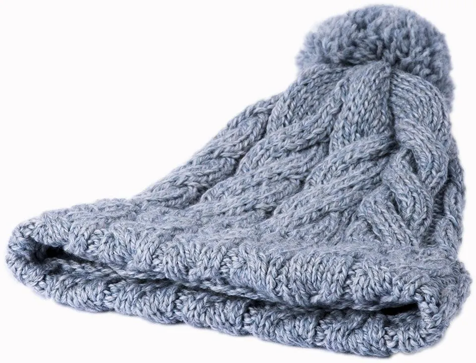 Women's Supersoft Merino Wool Hat with Bobble by Aran Mills - 5 Colours