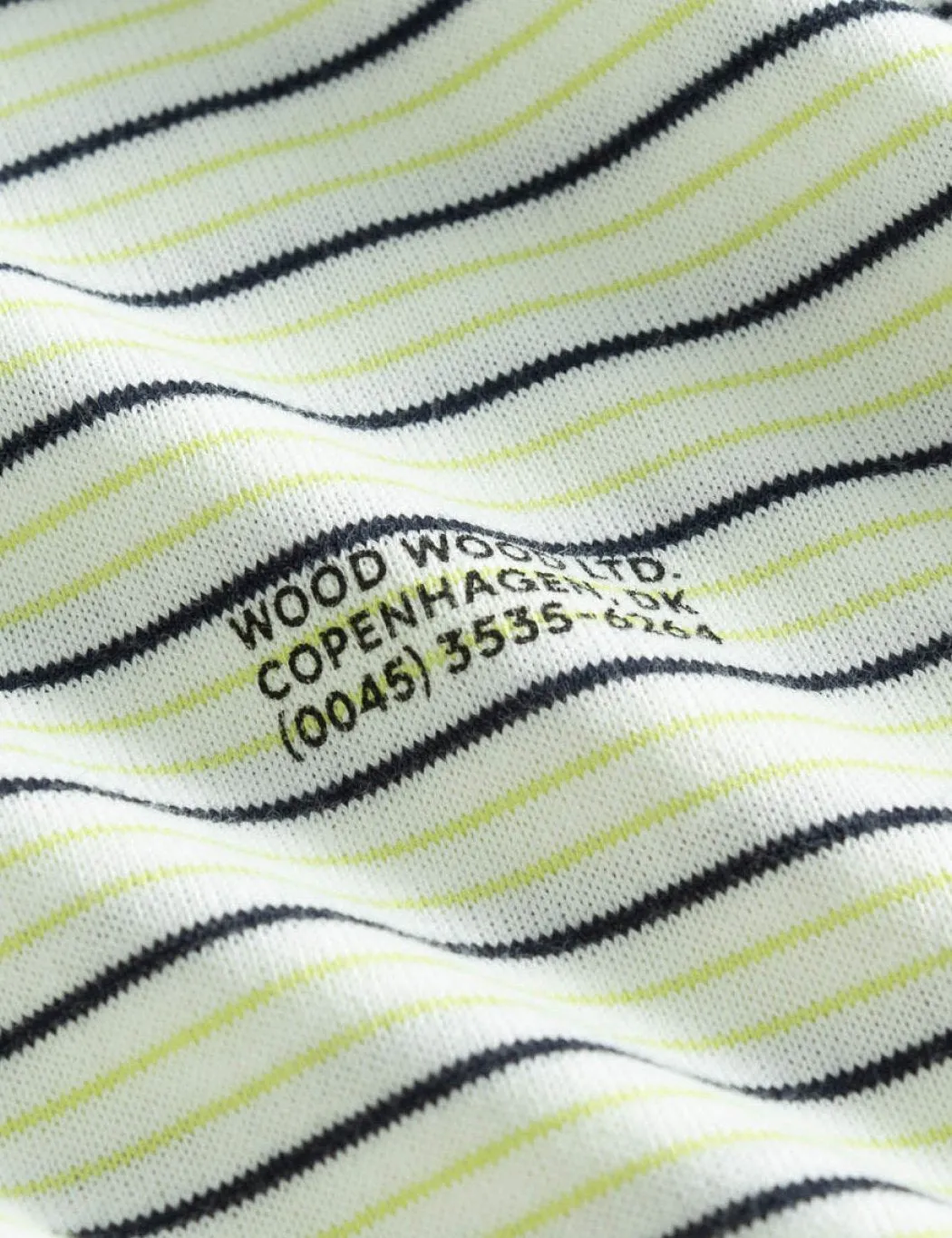 Wood Wood Viggo Long Sleeve T-Shirt (Striped) - Off White