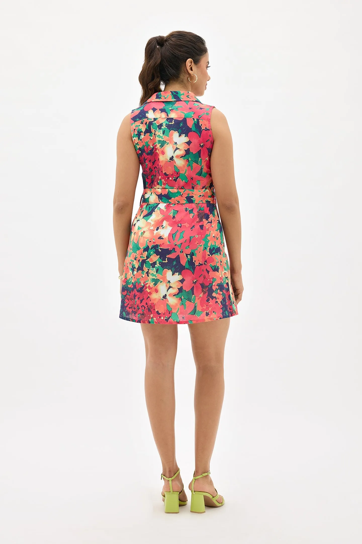 Xiana|Floral Button-Down Dress