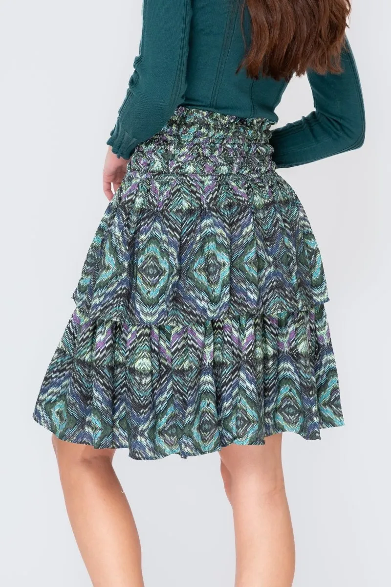 ZENA SKIRT (GREEN/MULTI)