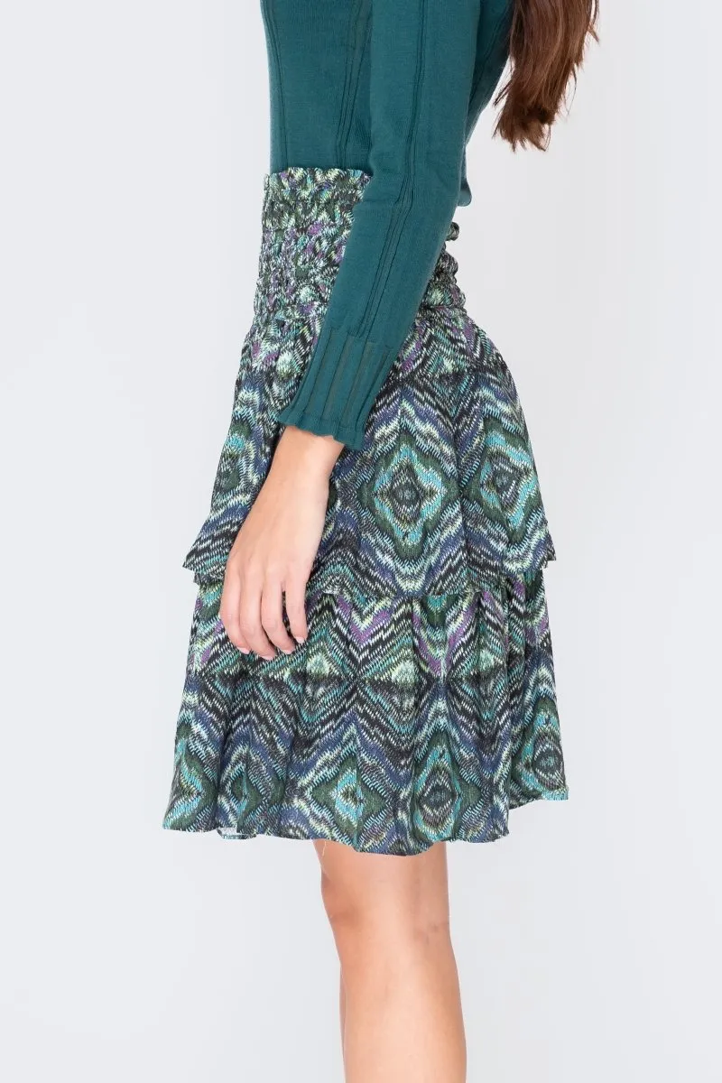 ZENA SKIRT (GREEN/MULTI)